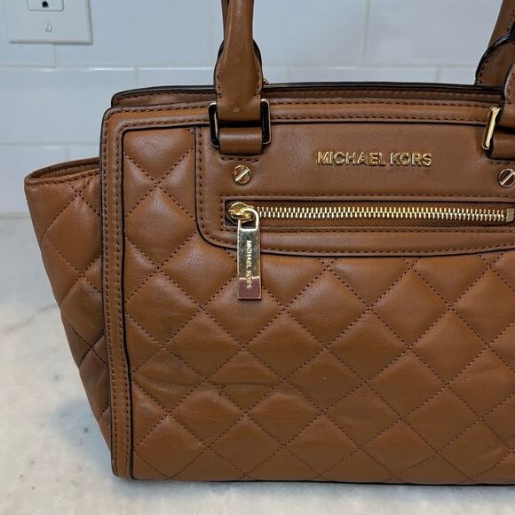 Michael Kors Selma Quilted Leather Satchel - Picture 2 of 16